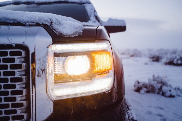 Truck in snow